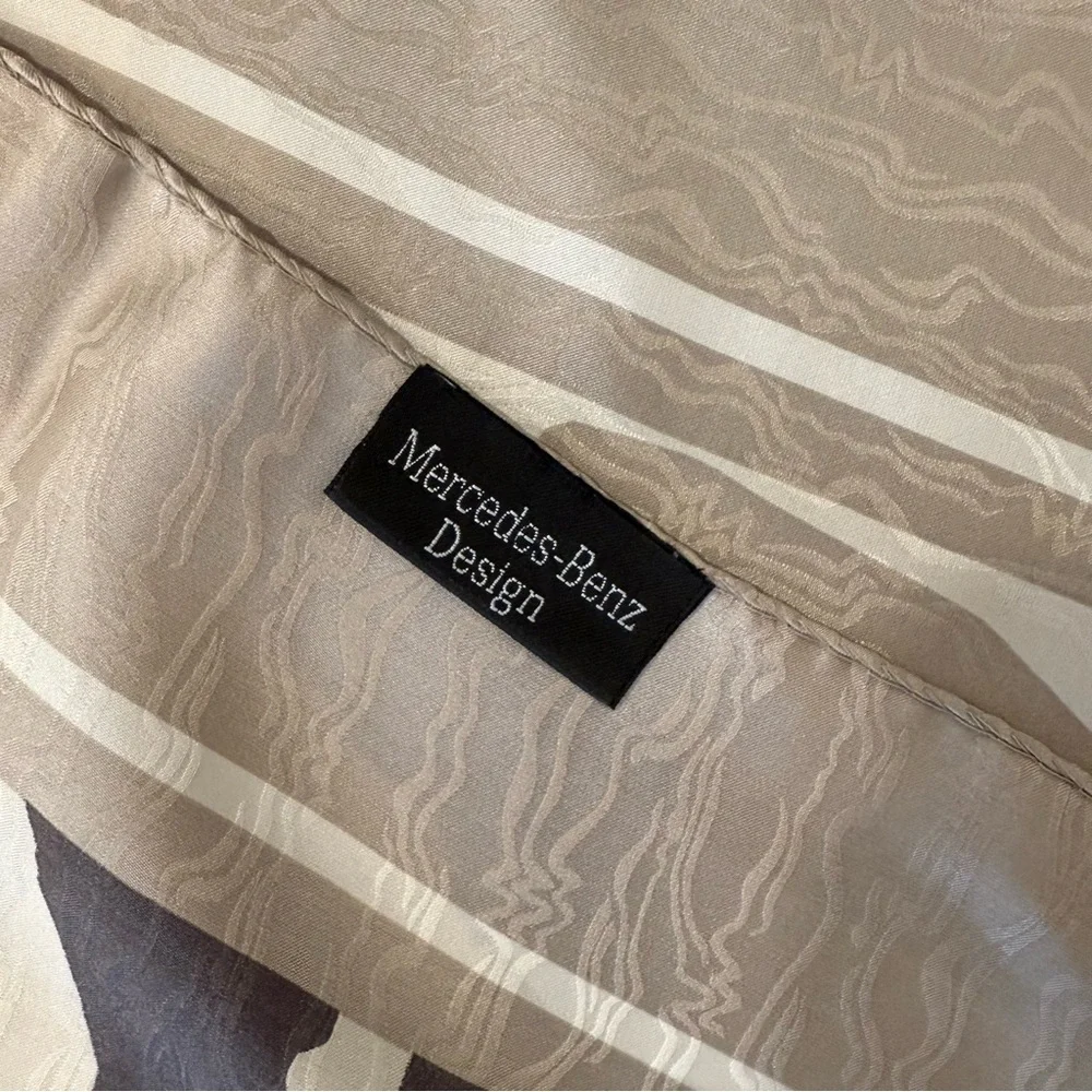 Mercedes Abstract Patterned Silk Scarf 34”
